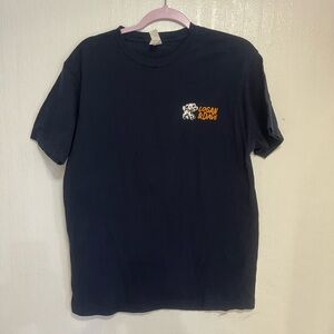 Tultex black Short Sleeve Tee with Orange & White Chest Logo